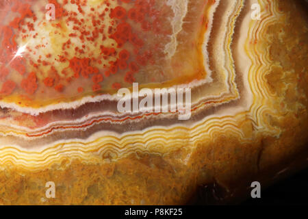 Foto macro che mostra il dettaglio del Sud Dakota incredibile Fairburn agate. Foto Stock
