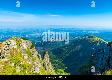 Rocce in Alti Tatra, la bella vista dalla Kasprowy Wierch Foto Stock