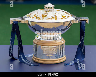 Gullane Golf Club, Gullane, UK. 12 Luglio, 2018. Gli investimenti di Aberdeen Scottish Open Golf, 1° round; la Scottish Open Trophy sul credito display: Azione Plus sport/Alamy Live News Foto Stock