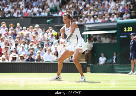 12 luglio 2018, All England Lawn Tennis e Croquet Club di Londra, Inghilterra; Wimbledon Tennis campionati, giorno 10; Julia Goerges (DEU) durante la sua corrispondenza contro Serena Williams (USA) Foto Stock