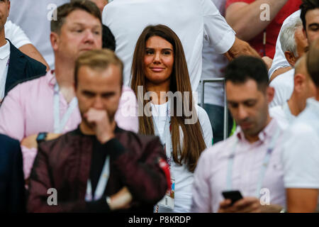 Rebecca Vardy prima del 2018 FIFA World Cup Semi Final match tra Croazia e Inghilterra a Luzhniki Stadium il 11 luglio 2018 a Mosca, in Russia. (Foto di Daniel Chesterton/phcimages.com) Foto Stock