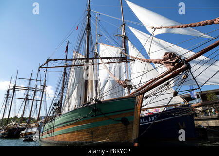 Sunderland, Regno Unito. 12 Luglio, 2018. La Tall Ships Race a Sunderland nel nord-est dell'Inghilterra. La tall ships sarà a Sunderland dal 11 al 14 luglio prima della partenza per la prima tappa del 2018 Tall Ships Race, a Ebsjerg in Danimarca. Credito: Stuart Forster/Alamy Live News Foto Stock