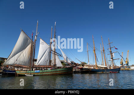 Sunderland, Regno Unito. 12 Luglio, 2018. La Tall Ships Race a Sunderland nel nord-est dell'Inghilterra. La tall ships sarà a Sunderland dal 11 al 14 luglio prima della partenza per la prima tappa del 2018 Tall Ships Race, a Ebsjerg in Danimarca. Credito: Stuart Forster/Alamy Live News Foto Stock