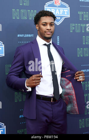 ARLINGTON, TX - Apr 26: Denzel Ward assiste il 2018 NFL Draft da AT&T Stadium il 26 aprile 2018 in Arlington, Texas. Foto Stock