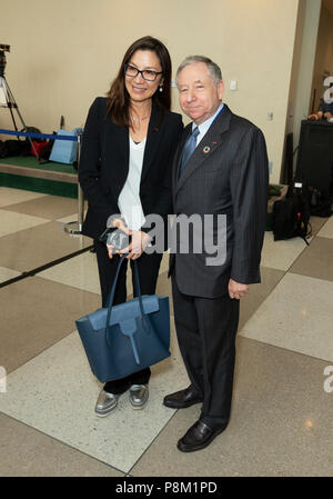 New York, NY - Luglio 12, 2018: Michelle Yeoh & Jean Henri Todt partecipare a un evento speciale per il forum sullo sviluppo sostenibile organizzato da Monaco Missione Permanente Credito: lev radin/Alamy Live News Foto Stock