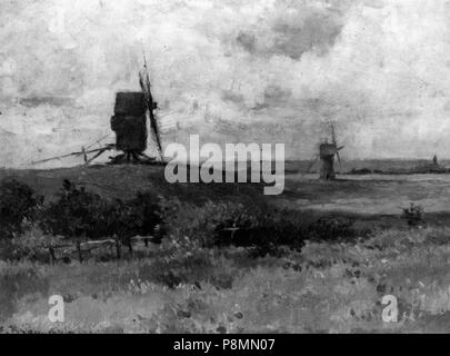 . 588 Zdenka Braunerova 9. 4. 1858-23. 5. 1934 - Vetrne mlyny v Cayeux Foto Stock