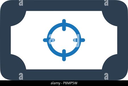 Target di profitto , Target Icona di denaro Illustrazione Vettoriale