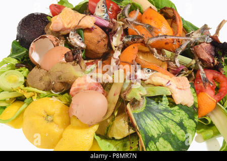 Il compost su bianco bacground Foto Stock