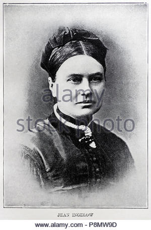 Jean Ingelow, 1820 - 1897, era un inglese un poeta e romanziere, immagine dal tardo ottocento Foto Stock