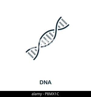 Icona di DNA. Profilo di icona di stile design. UI. Illustrazione dell'icona di DNA. Pittogramma isolato su bianco. Pronto per l'uso nella progettazione web, applicazioni software, stampa e Foto Stock