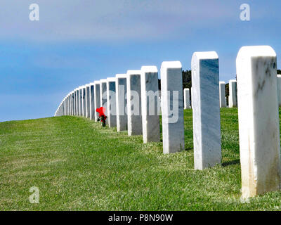 San Diego, California/USA di giugno 12, 2018: Fort Rosecrans Cimitero nazionale sul punto Loma Penisola è diventata un cimitero nazionale il 5 ottobre, 1934 Foto Stock