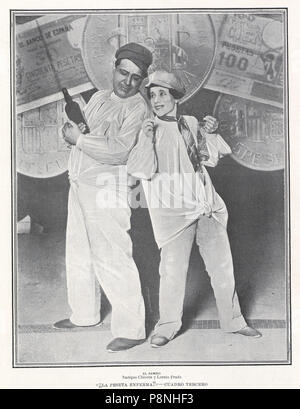 . 13 1905-07-01, El Teatro, la peseta enferma, Enrique y Chicote Loreto Foto Stock