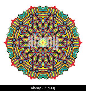 Flower mandala. Vintage di elementi decorativi. Modello di orientali, illustrazione vettoriale. L'Islam, l'Arabo, indiano, turco, Pakistan, cinese, motivi ottomano Illustrazione Vettoriale