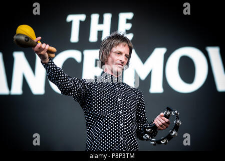 Stupinigi, Italia. 11 Luglio, 2018. Il British rock/blues band chiamata Il Movimento della Temperanza esecuzione dal vivo sul palco a Stupinigi Sonic Park Festival 2018. Credito: Alessandro Bosio/Pacific Press/Alamy Live News Foto Stock