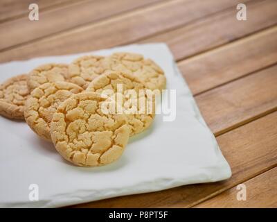 Biscotti al burro, dolci, rotondo Foto Stock