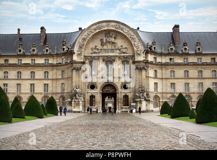 Torna entrata per Les Invalides a Parigi, Francia Foto Stock