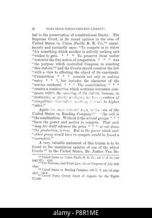 . 263 Earle, non la fissazione di prezzi di distruggere la libertà, 1920, 098 Foto Stock