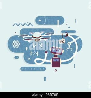 Illustrazione Vettoriale scienza robotica Illustrazione Vettoriale