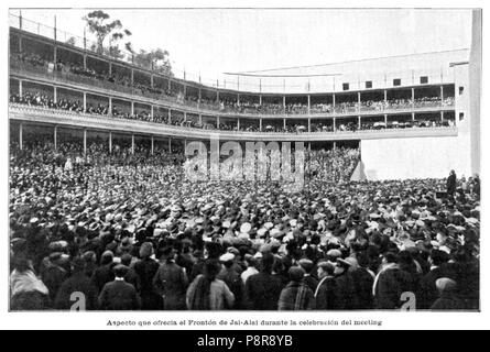 569 Valencia, aspecto que ofrecía el Frontón Jai-Alai duranti la celebración del meeting, de Barberá Masip Foto Stock