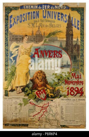 . 31 Affiche Nord Expo Universelle Anvers-1894 Foto Stock