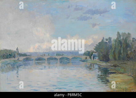 . 32 Albert Lebourg - Le Pont de Maisons-Laffittes (1898) Foto Stock