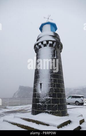 Faro di Teignmouth Teignmouth DEVON REGNO UNITO Foto Stock