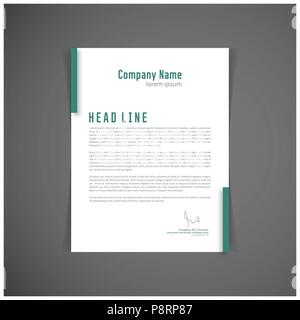 Corporate identity set o il kit per il vostro business. I modelli di lettera. Formato vettoriale modificabile per posizionare il testo. Per il web design e applicazione di interfaccia, Illustrazione Vettoriale