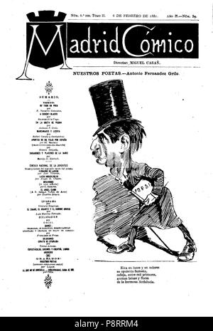 10 1881-02-06, Madrid Cómico, de Luque, Antonio Fernández Grilo Foto Stock