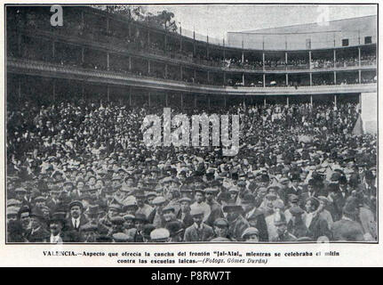 16 1910-02-26, La Hormiga de Oro, Frontón Jai Alai de Valencia, Gómez Durán Foto Stock