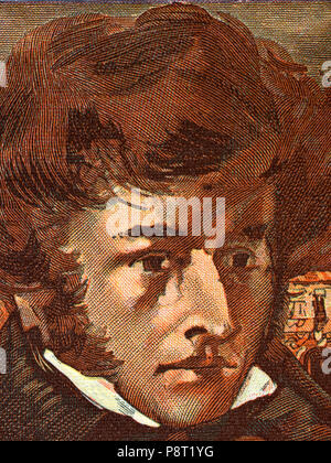 Hector Berlioz ritratto dal francese denaro Foto Stock