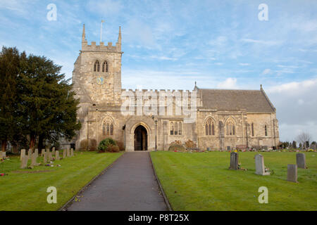 Tutti i Santi Chiesa Parrocchiale - Sherburn in Elmet, Yorkshire Foto Stock