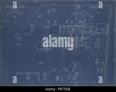 . 39 Army Medical Center, Walter Reed General Hospital di Washington, D.C., post map LOC 88693184 Foto Stock