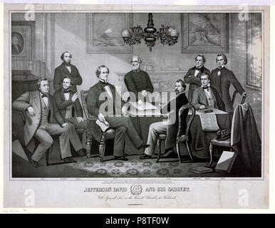 Jefferson Davis e il suo gabinetto Foto Stock