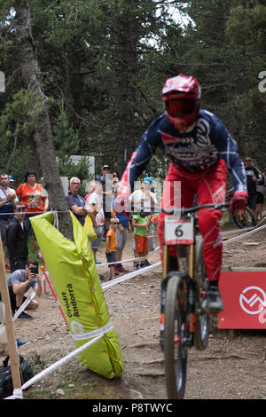 Vallnord, Andorra. 13 luglio 2018. UCI DI COPPA DEL MONDO ANDORRA VALLNORD 2019 Credit: Martin Silva Cosentino/Alamy Live News Foto Stock