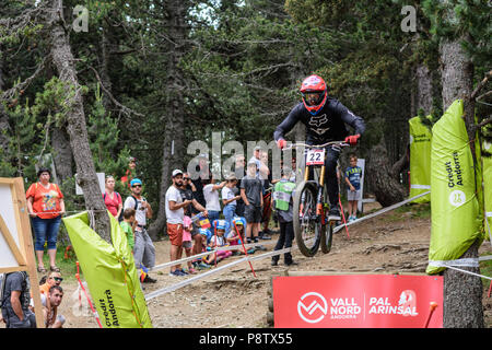 Vallnord, Andorra. 13 luglio 2018. UCI DI COPPA DEL MONDO ANDORRA VALLNORD 2019 Credit: Martin Silva Cosentino/Alamy Live News Foto Stock