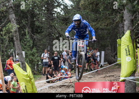 Vallnord, Andorra. 13 Luglio 2018.BENOITCOULANGES UCI DI COPPA DEL MONDO ANDORRA VALLNORD 2019 Credit: Martin Silva Cosentino/Alamy Live News Foto Stock