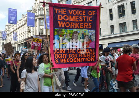 Londra, 13 luglio 2018, protesta contro il Presidente Trump visitando la UK Credit: Eunice Wilson/Alamy Live News Foto Stock