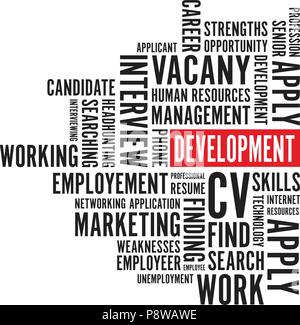 Sviluppo di sfondo di parola Illustrazione Vettoriale