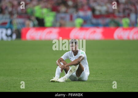 Coppa del Mondo FIFA Russia 2018. Semifinali. Croazia vs Inghilterra a Luzniki Stadium. Marcus Rashford dopo la partita. Luglio 11, 2018. Russia, Mosca. Photo credit: Vasily Ponomorev/Kommersant Foto Stock