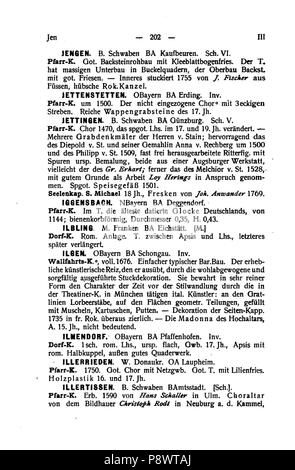 96 De Handbuch der deutschen Kunstdenkmäler III 217 Foto Stock