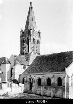 268 Eglise Saint-Maclou - faccia nord, clocher - Conflans-Sainte-Honorine - Médiathèque de l'architecture et du patrimoine - APMH00011767 Foto Stock