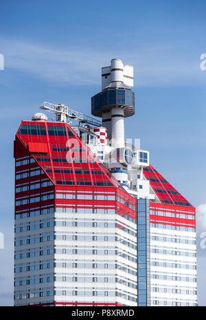 Il Lilla Bommen alto edificio, comunemente indicato come il rossetto, situato nel centro di Gothenburg, Svezia Foto Stock