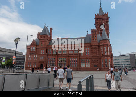 Edilizia e architettura in Cardiff City Centre, Wales, Regno Unito Foto Stock