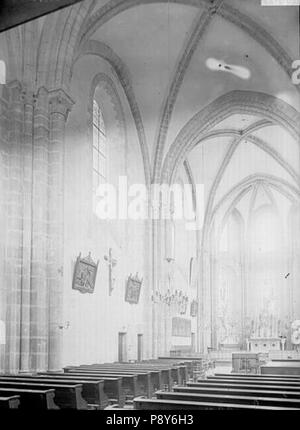 266 Eglise - Nef vue de l'entrée - SOUPPES sur LOING - Médiathèque de l'architecture et du patrimoine - APMH00035881 Foto Stock