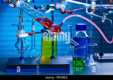 Apparecchiatura chimica. Foto Stock