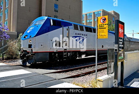 Treno Amtrak, downtown San Diego, California Foto Stock