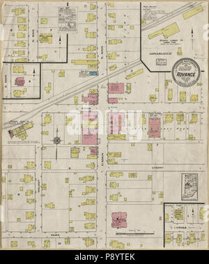 490 Sanborn Assicurazione incendi mappa da anticipo, contea di Boone, Indiana. LOC sanborn02245 002 Foto Stock