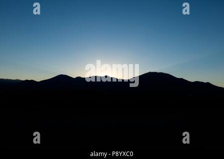 Tramonto su UAT montagna del Sangre de Cristo la gamma della montagna di Taos New Mexico Foto Stock