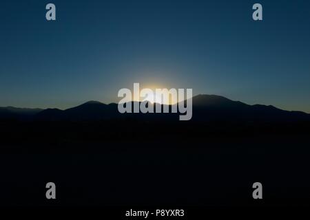 Tramonto su UAT montagna del Sangre de Cristo la gamma della montagna di Taos New Mexico Foto Stock