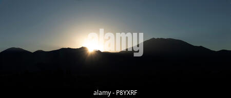 Tramonto su UAT montagna del Sangre de Cristo la gamma della montagna di Taos New Mexico Foto Stock